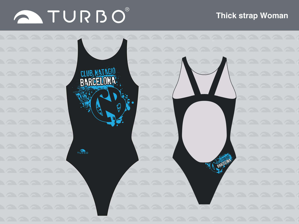 Girls Swim Suit Wide/Thick Straps (HighCut) Tagged "White