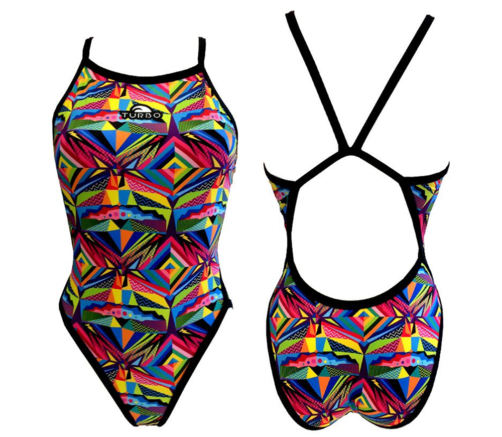 Women Swim Suit Revolution Thin Straps ETNO Cool (Print) Turbo