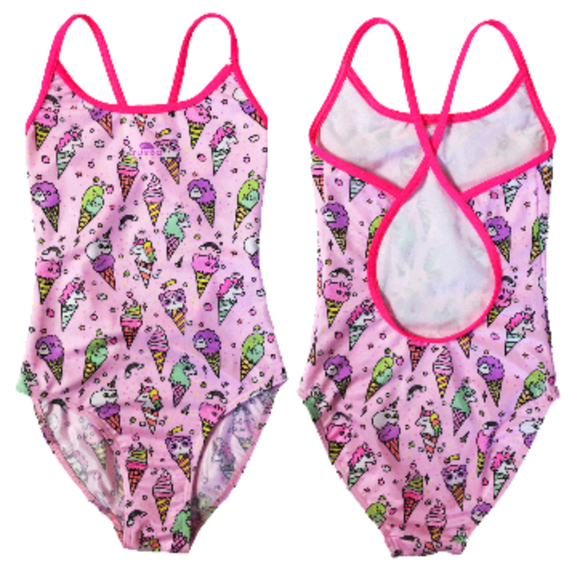 Girls Swim Suit - Happy Kids - Dreamer (Pink)