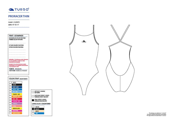 Girls - Swim Suit - Pro Racer (Thin Straps / High-Cut)