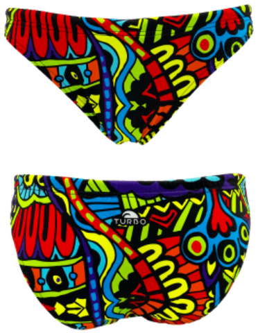 Women Swim Suit - Bikini - Africa Neon (Red) - Bottom Only