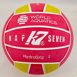 WP Ball - Kap7 - World Aquatics Signature Ball - HydroGrip 4 - Women / Youth (Pink & Yellow)