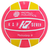 WP Ball - Kap7 - World Aquatics Signature Ball - HydroGrip 3 - Junior (Pink & Yellow)