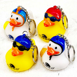 Key Chain - Turbo Rubber Ducky (White/Yellow)