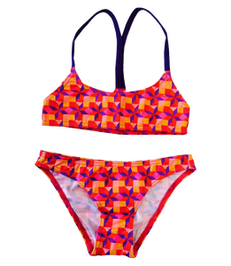 Women Swim Suit - Bikini Mini - Rombus (Print) - Top & Bottom