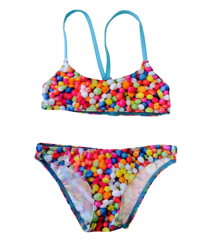 Girls Bikini Mini Gummy (Blue Sky) Top & Bottom Turbo Swim Asia