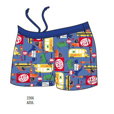 Baby Boys Boxer Full-Print Elastane - Online (Royal)