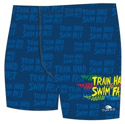 Men Jammer Full-Print - Train Hard, Swim Fast (Navy)