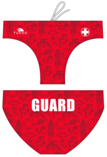 Men Swimming Trunks - Guard (Red)