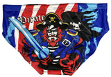Boys Swimming Trunks - Spandex - Pirate (Print) Made In China