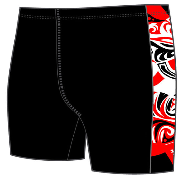Boys Jammer Band-Print - Maori Skin Tattoo (Red/Black)