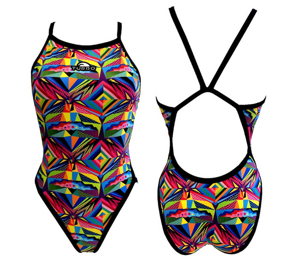 Women Swim Suit - Revolution Thin Straps - ETNO Cool (Print)