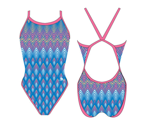 Girls Swim Suit - Revolution Thin Straps - Plumageo (Royal)