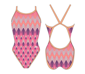 Women Swim Suit - Revolution Thin Straps - Plumageo (Pink)