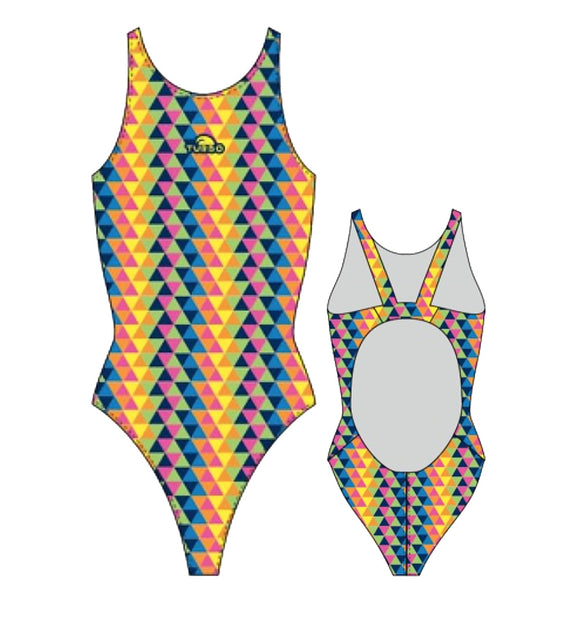 Women Swim Suit - Wide Straps - Tridimension (Yellow)