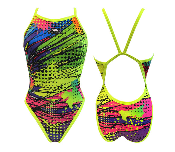 Women Swim Suit - Revolution Thin Straps - Kriptonite (Yellow)