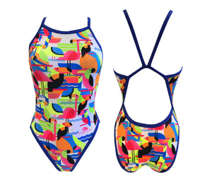 Women Swim Suit - Revolution Thin Straps - Delta (Pink)