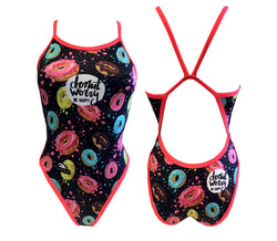 Girls Swim Suit - Revolution Thin Straps - Teen Donut (Navy)