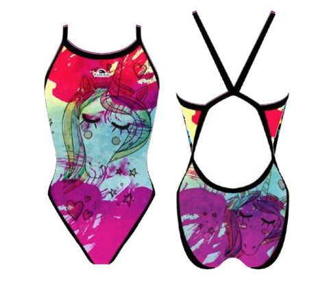 Women Swim Suit - Revolution Thin Straps - Teen Unicorn (Yellow)