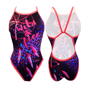 Women Swim Suit - Revolution Thin Straps - Wild & Free (Violet)