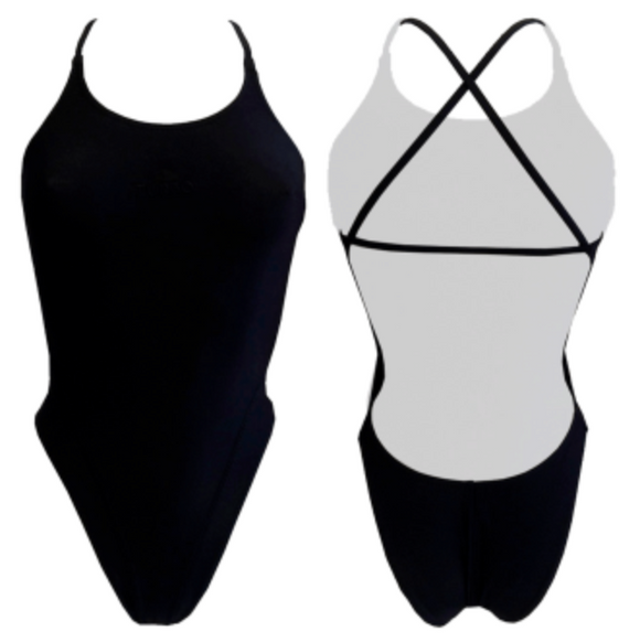 Girls Synchronize Swim Suit - Brazilian Comfort (Black)