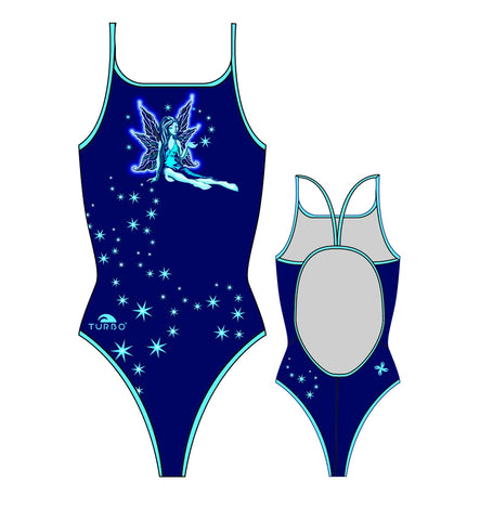 Girls Swim Suit - Thin Straps - Fairy (Royal)