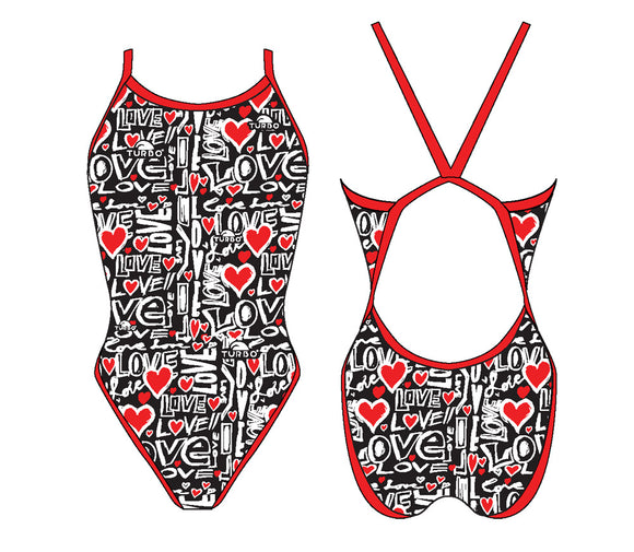 Women Swim Suit - Revolution Thin Straps - LOVE 2016 (Print)