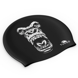 Swimming Cap - Suede Silicone Adult - Gorilla (Black)