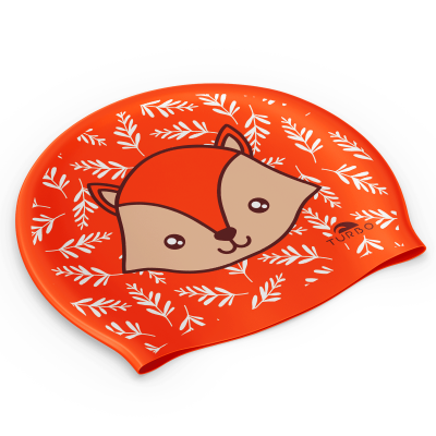 Swimming Cap - Suede Silicone Adult - Wild Fox (Orange)