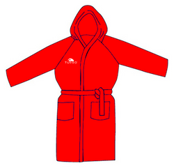 Bathrobe/Parka - Microfibre Quick Dry (Red) - Pre-Order